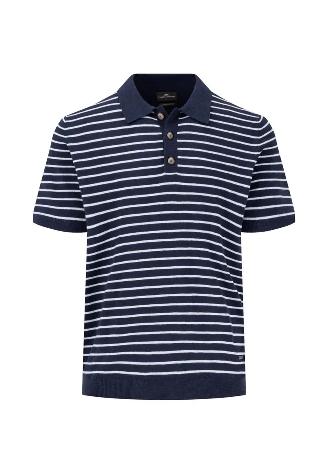 FYNCHHATTON Polo Shirt CasualFit With Strip Look Navynew Offwhite Men Polo Shirt FYNCHHATTON Polo Shirt CasualFit With Strip Look Navynew Offwhite Men Polo Shirt