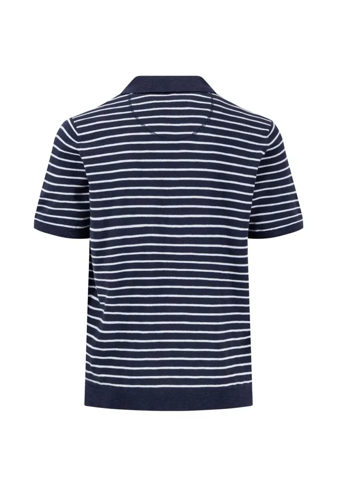FYNCHHATTON Polo Shirt CasualFit With Strip Look Navynew Offwhite Men Polo Shirt