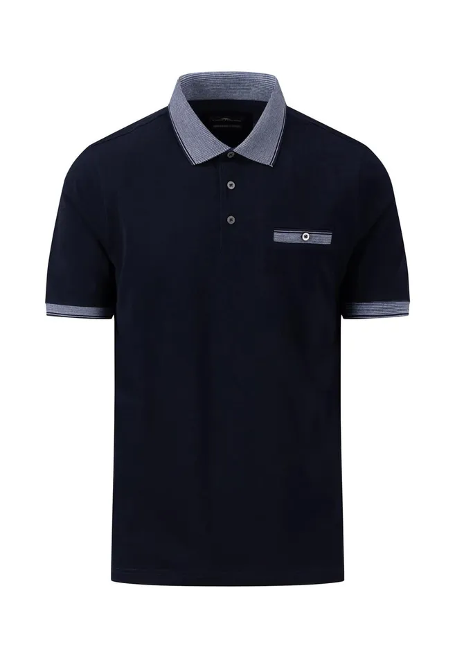 FYNCHHATTON Polo Shirt With Contrast Details Navysummer Breeze Men Sale