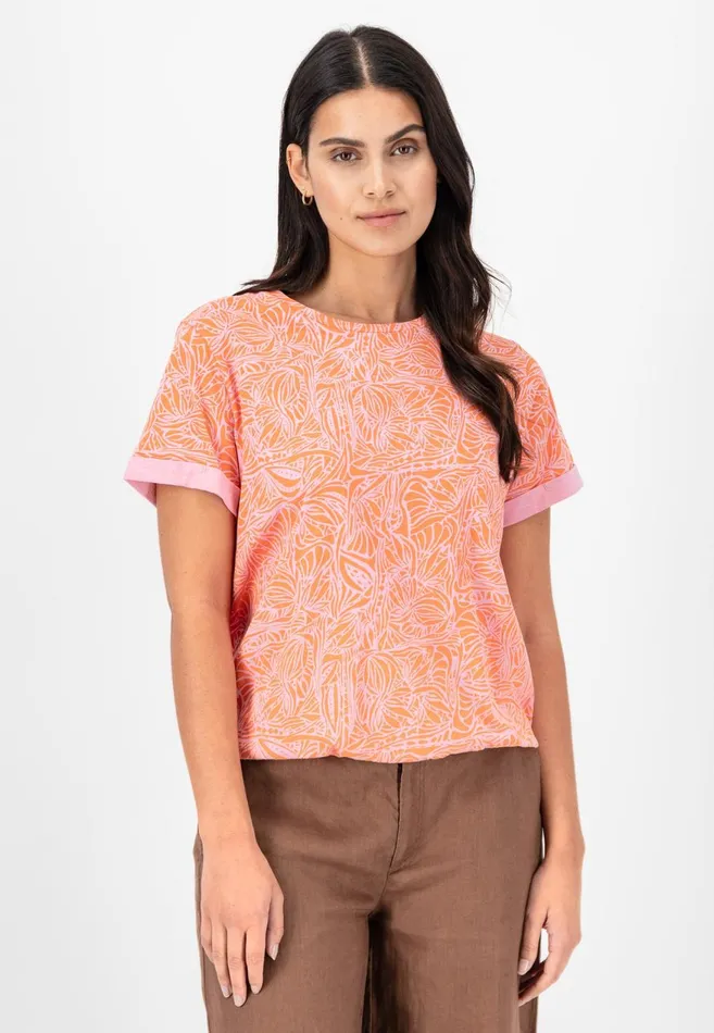 FYNCHHATTON Sergeant Patterned Tshirt Fondant Pink Women Tshirts