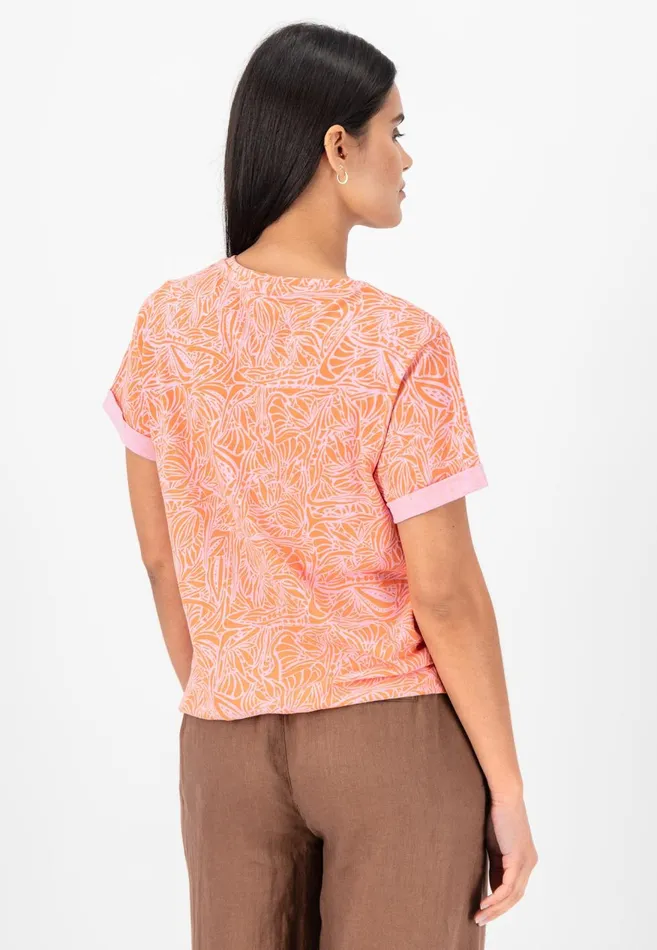 FYNCHHATTON Sergeant Patterned Tshirt Fondant Pink Women Tshirts FYNCHHATTON Sergeant Patterned Tshirt Fondant Pink Women Tshirts