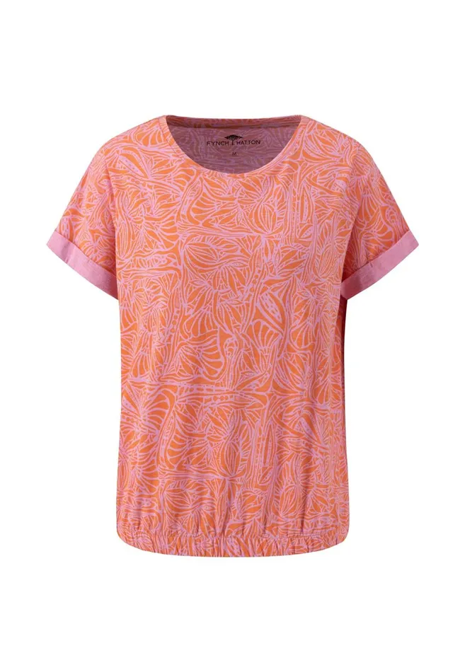 FYNCHHATTON Sergeant Patterned Tshirt Fondant Pink Women Tshirts FYNCHHATTON Sergeant Patterned Tshirt Fondant Pink Women Tshirts