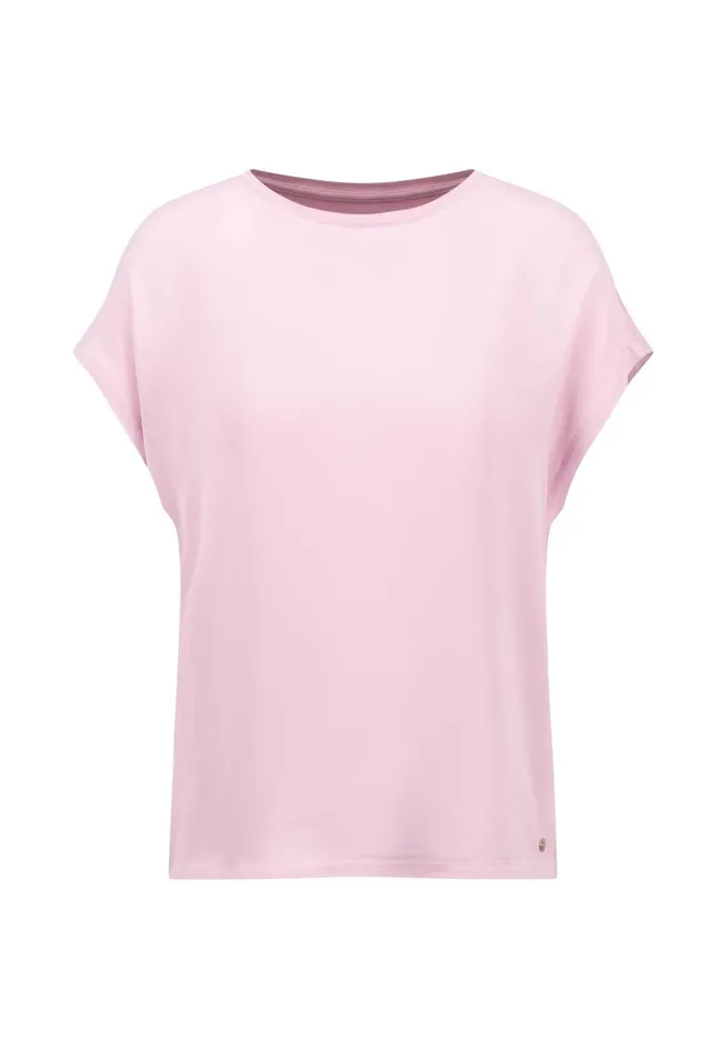FYNCHHATTON Shirt Made Of Viscose Mix With Cut Sleeves Dusty Rose Women Tshirts FYNCHHATTON Shirt Made Of Viscose Mix With Cut Sleeves Dusty Rose Women Tshirts