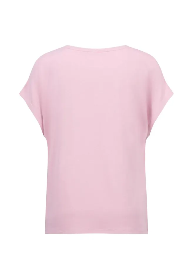 FYNCHHATTON Shirt Made Of Viscose Mix With Cut Sleeves Dusty Rose Women Tshirts