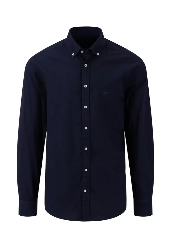 FYNCHHATTON Singlecolored Popeline Shirt With Buttondown Collar Soft Greencrystal Bluenavywhitedusty Lavender Men Shirts