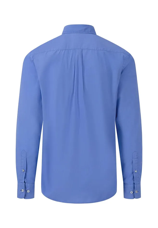 FYNCHHATTON Singlecolored Popeline Shirt With Buttondown Collar Soft Greencrystal Bluenavywhitedusty Lavender Men Shirts