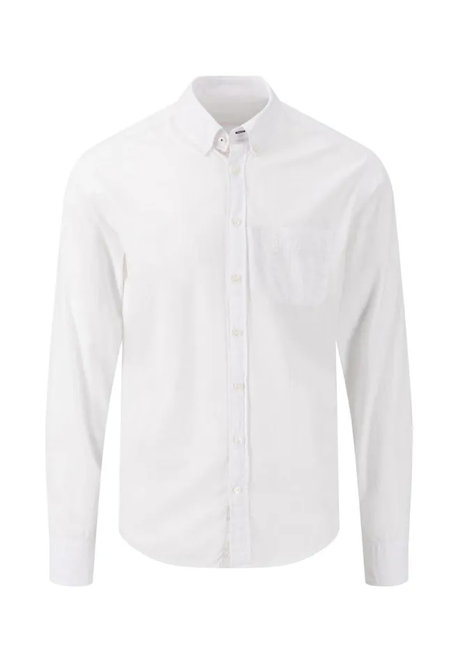FYNCHHATTON Singlecolored Popeline Shirt With Buttondown Collar Soft Greencrystal Bluenavywhitedusty Lavender Men Shirts
