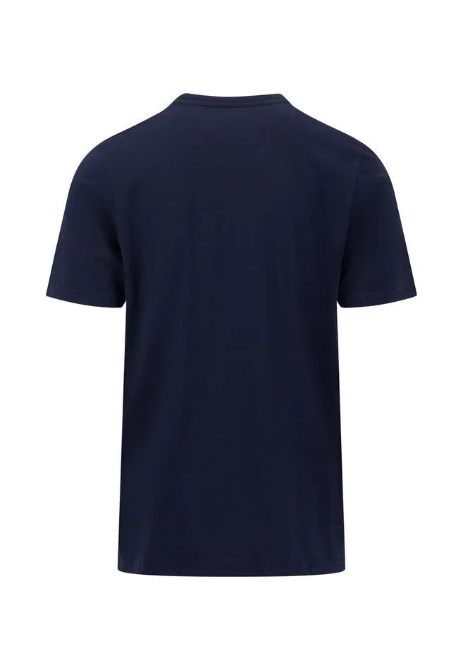 FYNCHHATTON Soft Tshirt With Botanical Front Print Whitenavy Men Tshirts
