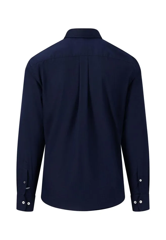 FYNCHHATTON Stylish Shirt Made Of Structured Cotton Navywhitesummer Breeze Men Sale