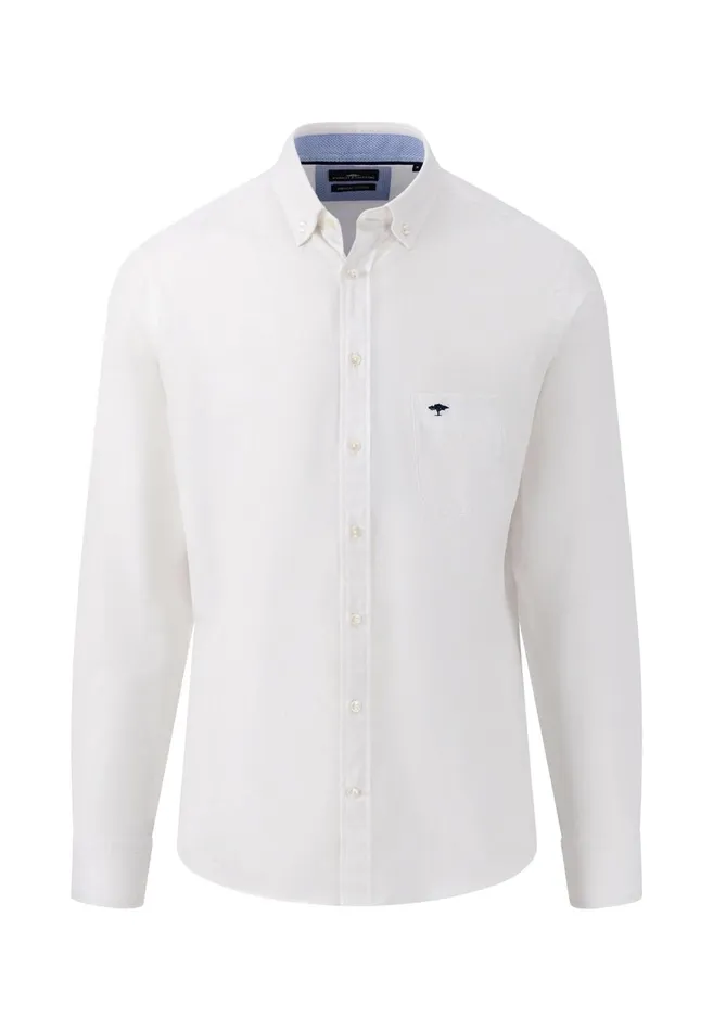FYNCHHATTON Stylish Shirt Made Of Structured Cotton Navywhitesummer Breeze Men Sale
