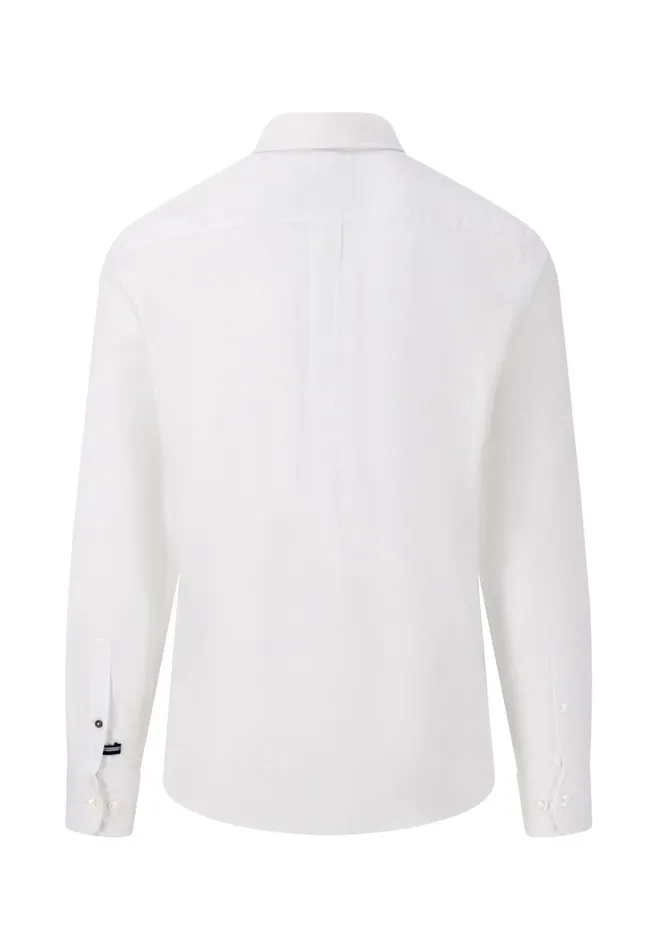 FYNCHHATTON Stylish Shirt Made Of Structured Cotton Navywhitesummer Breeze Men Sale
