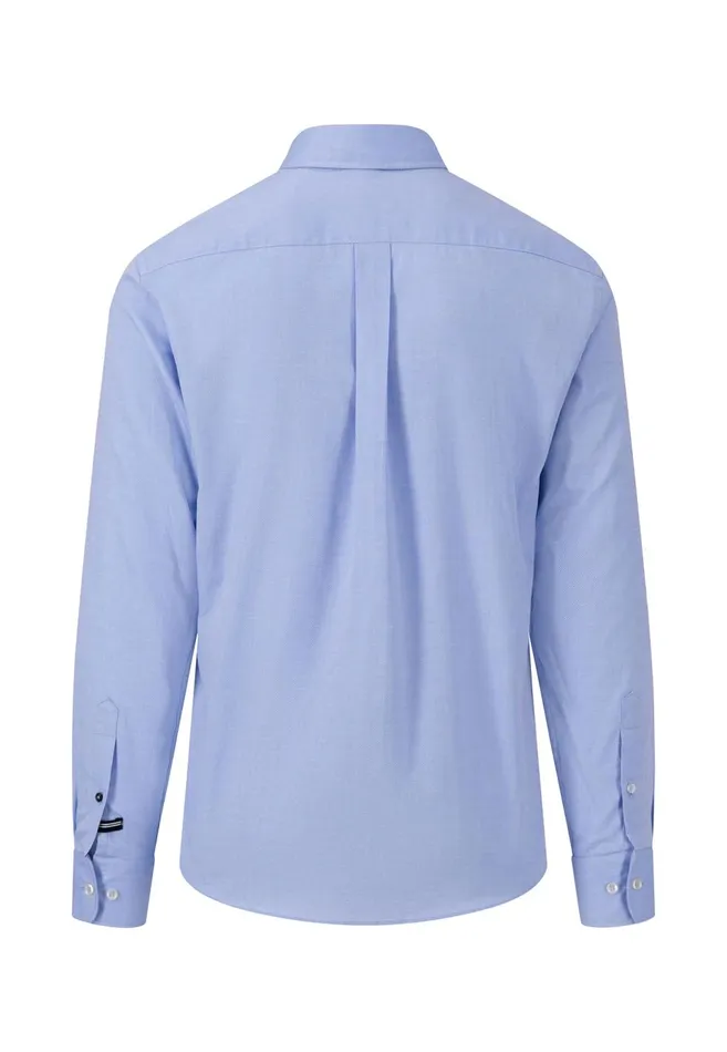 FYNCHHATTON Stylish Shirt Made Of Structured Cotton Navywhitesummer Breeze Men Sale