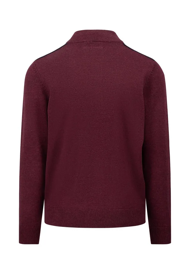 FYNCHHATTON Sweater With A Troyer Collar Ruby Redcloud Bluenavylight Gray Men Sweater