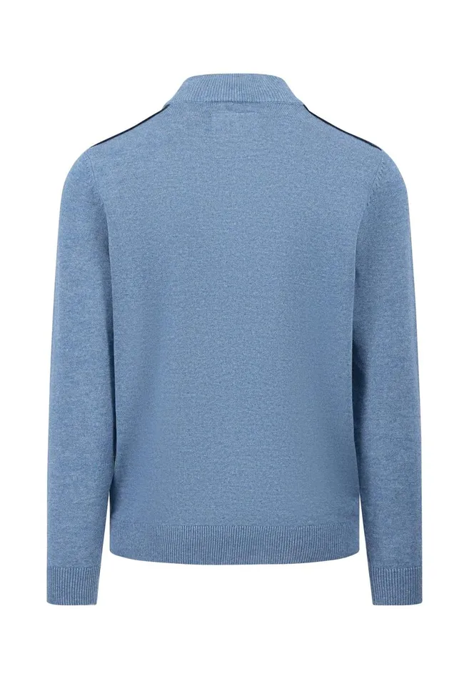 FYNCHHATTON Sweater With A Troyer Collar Ruby Redcloud Bluenavylight Gray Men Sweater