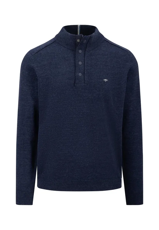 FYNCHHATTON Sweater With A Troyer Collar Ruby Redcloud Bluenavylight Gray Men Sweater