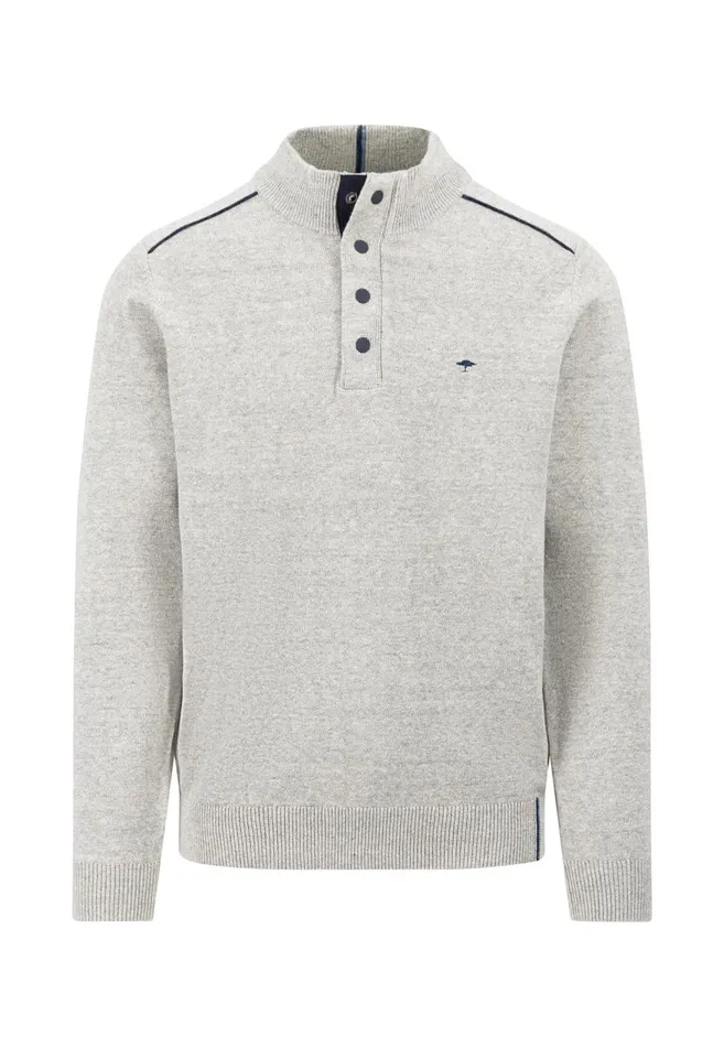 FYNCHHATTON Sweater With A Troyer Collar Ruby Redcloud Bluenavylight Gray Men Sweater