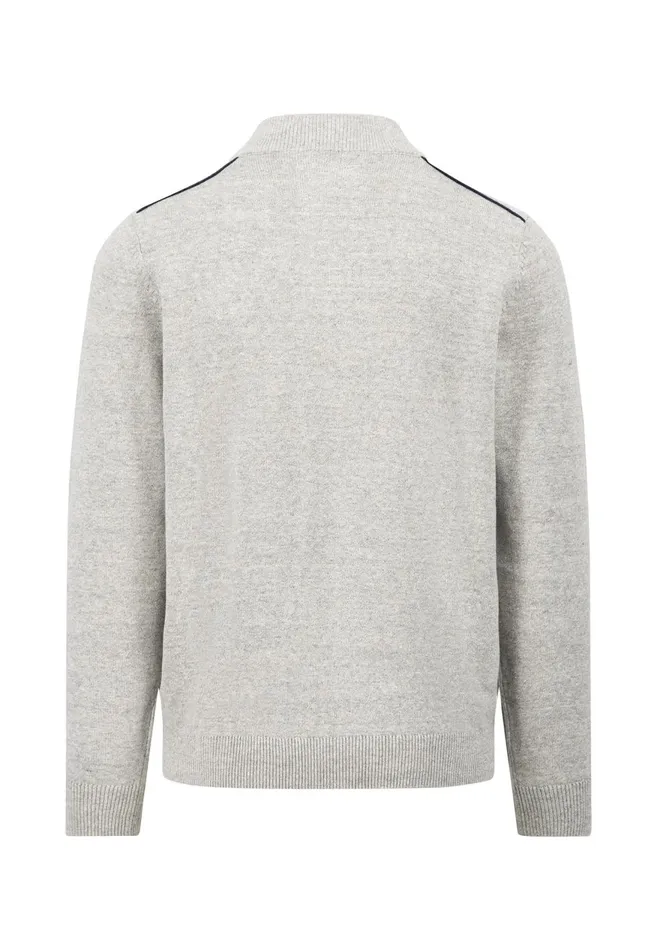 FYNCHHATTON Sweater With A Troyer Collar Ruby Redcloud Bluenavylight Gray Men Sweater