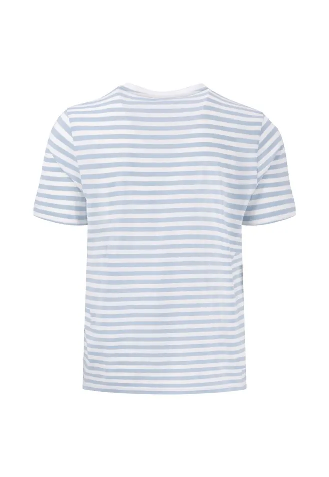 FYNCHHATTON Tshirt In Strip Look And Logodail Summer Breezenavyturf Green Men Tshirts