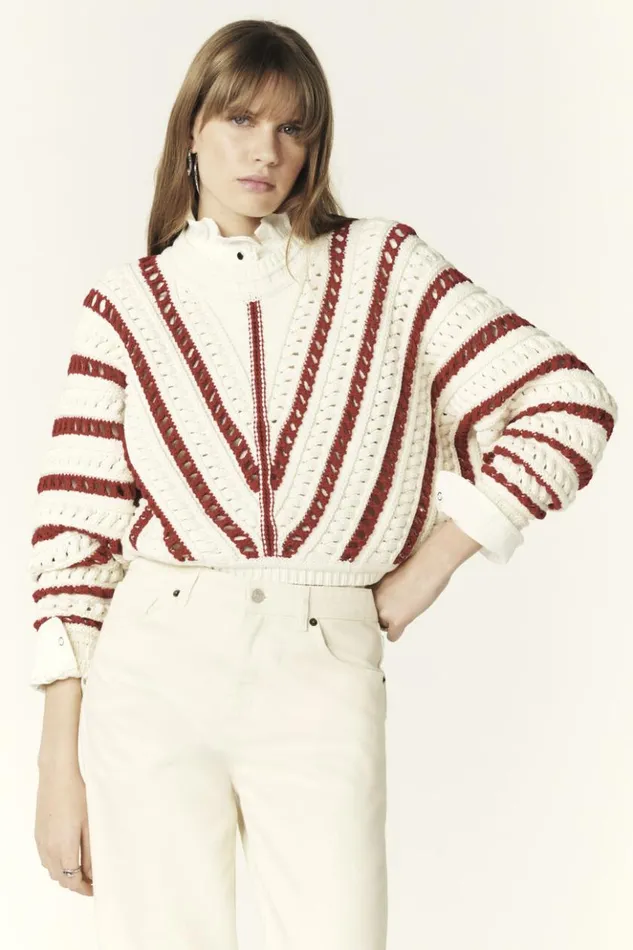 GardyShort Openwork Sweater Clothing Baandsh Sweaters and Cardigans