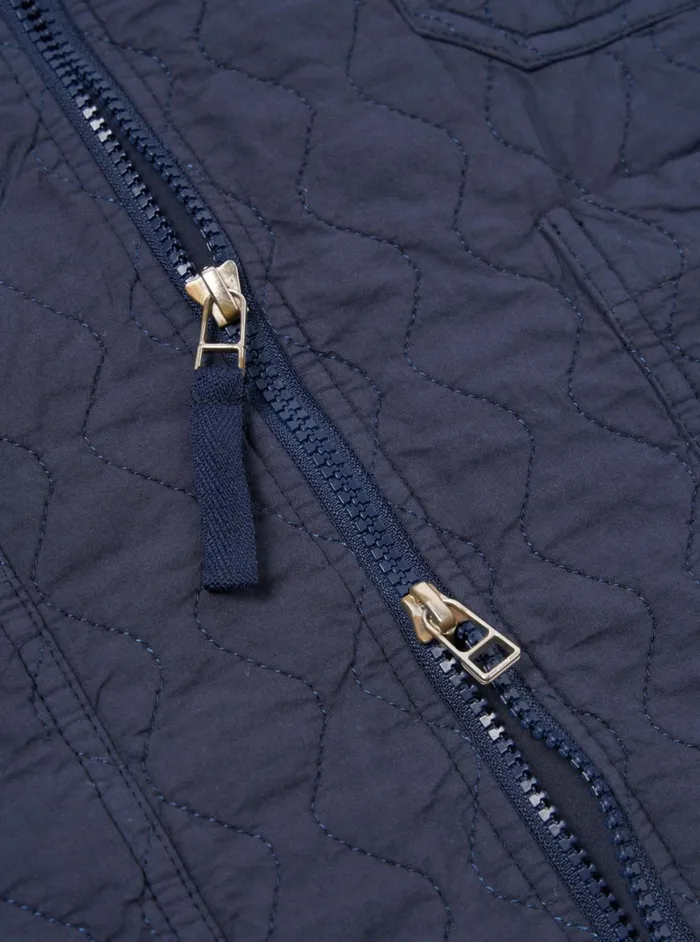 Gower Jacket In Dark Navy Quilt Cotton Men Universal Works Coats and Outerwear