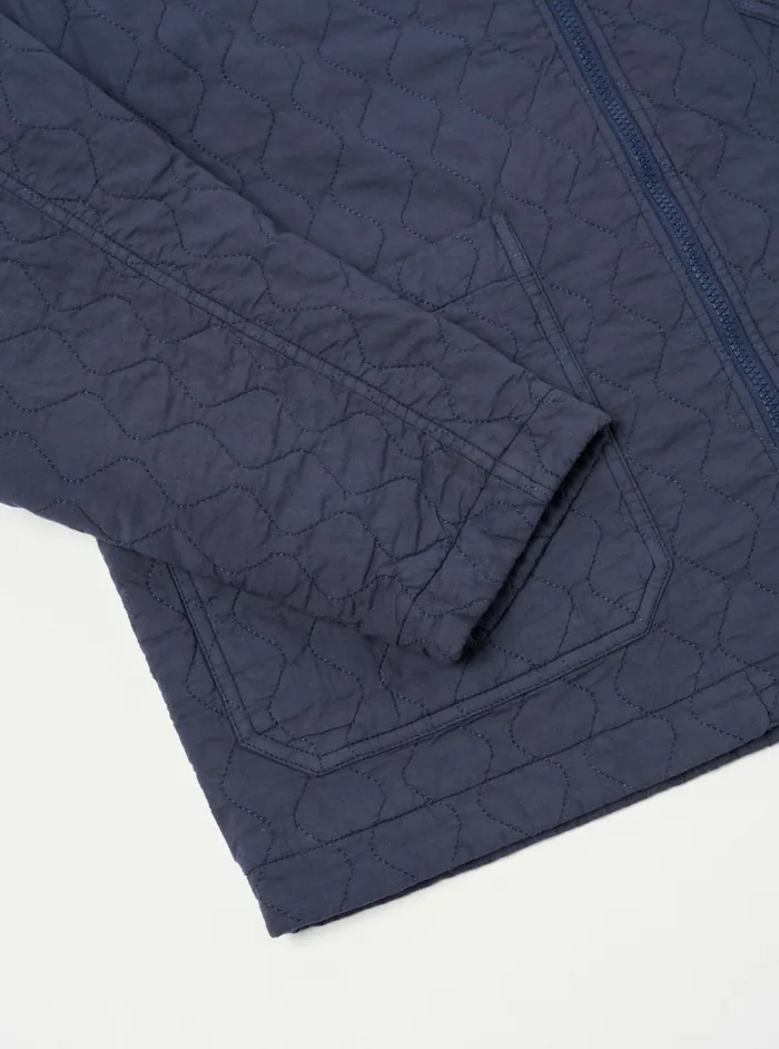 Gower Jacket In Dark Navy Quilt Cotton Men Universal Works Coats and Outerwear