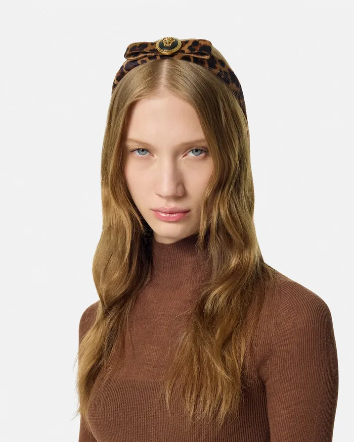 Hair Accessories Women Versace Leopard Gianni Ribbon Headband Animalier