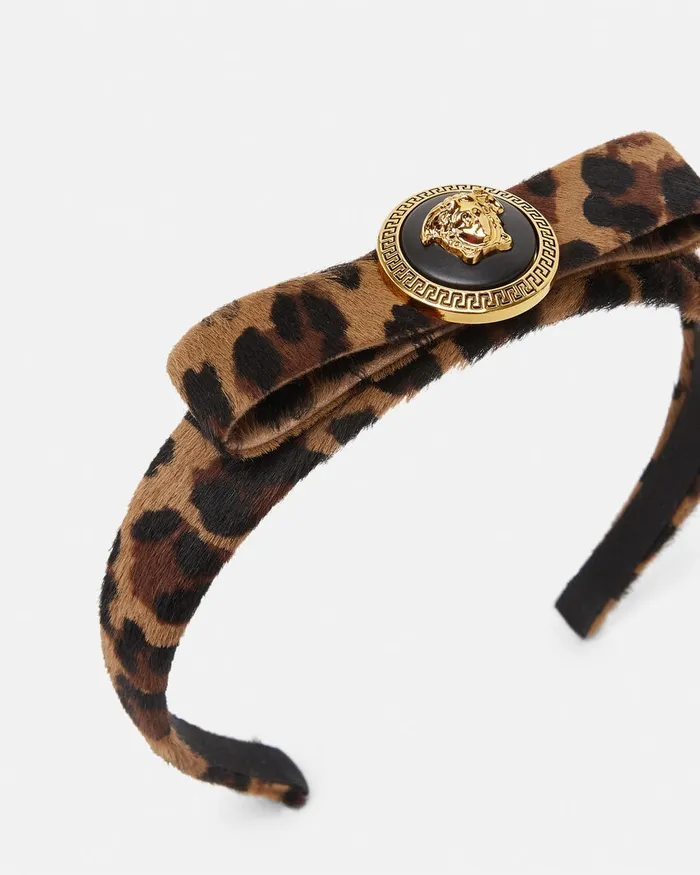 Hair Accessories Women Versace Leopard Gianni Ribbon Headband Animalier