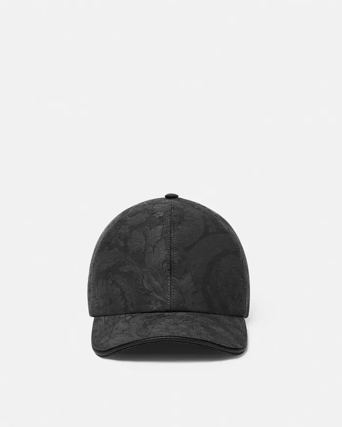 Hats and Caps WomenMen Versace Barocco Jacquard Baseball Cap Gray