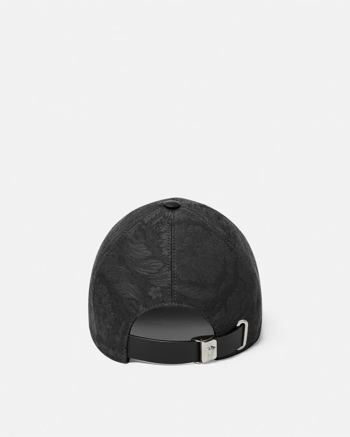 Hats and Caps WomenMen Versace Barocco Jacquard Baseball Cap Gray
