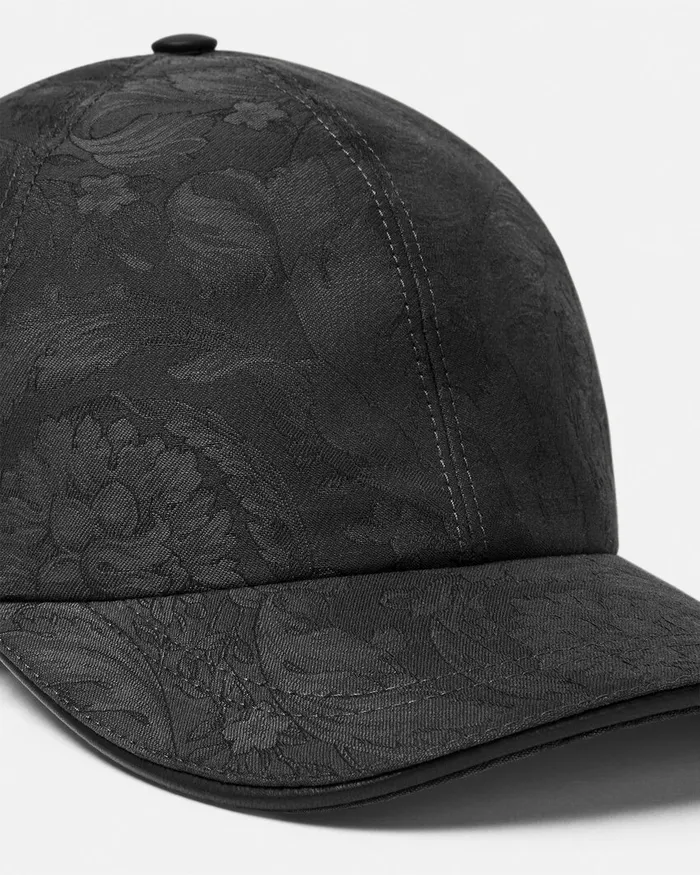 Hats and Caps WomenMen Versace Barocco Jacquard Baseball Cap Gray