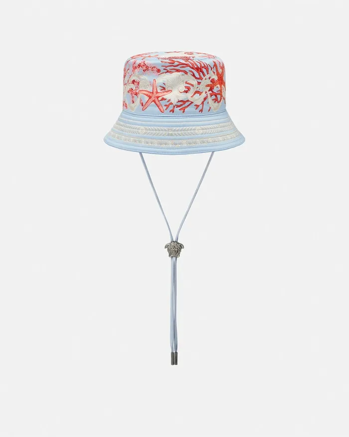 Hats and Caps WomenMen Versace Barocco Sea Bucket Hat Blueprint