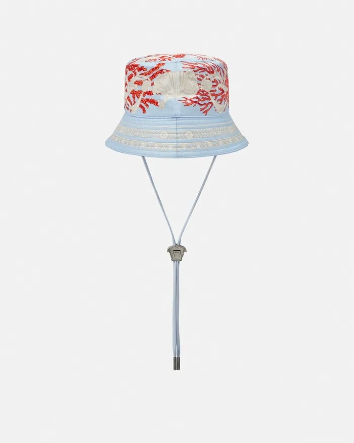Hats and Caps WomenMen Versace Barocco Sea Bucket Hat Blueprint