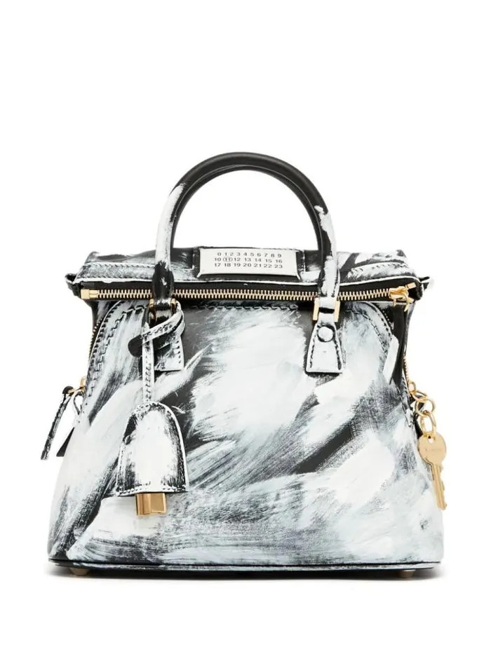 Henrik Vibskov Boutique 5AC Leather Bag 8211 BlackWhite Women Handbags