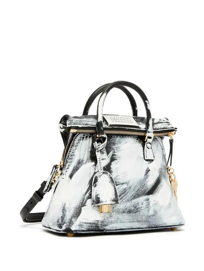 Henrik Vibskov Boutique 5AC Leather Bag 8211 BlackWhite Women Handbags