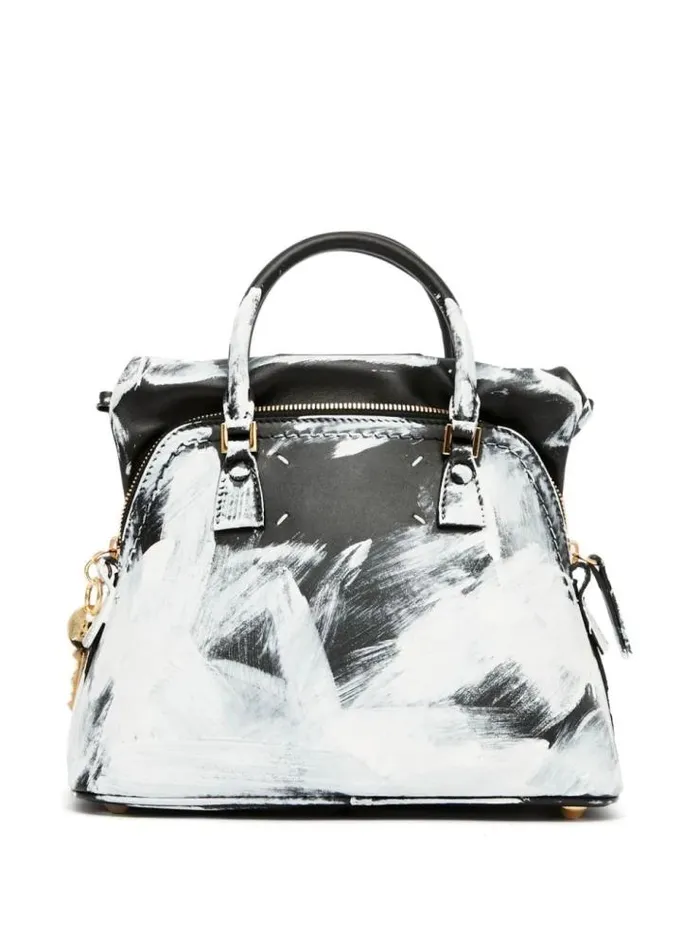 Henrik Vibskov Boutique 5AC Leather Bag 8211 BlackWhite Women Handbags