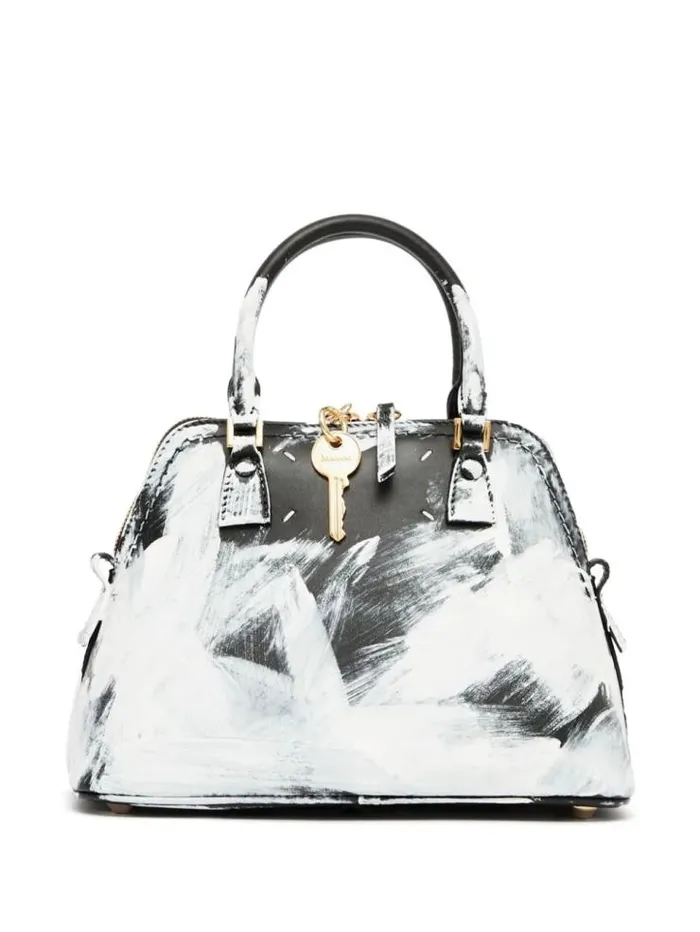 Henrik Vibskov Boutique 5AC Leather Bag 8211 BlackWhite Women Handbags