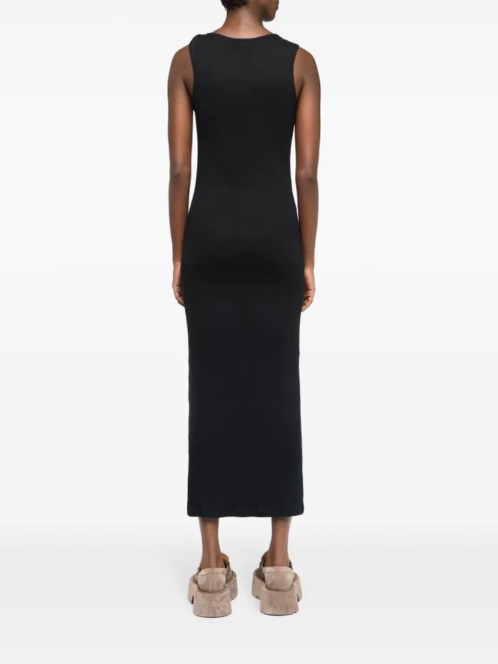 Henrik Vibskov Boutique Anchor Embroidery Twisted Strap Dress 8211 Black Women Tops