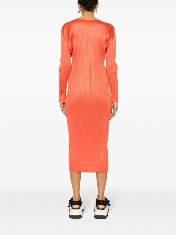 Henrik Vibskov Boutique AW23 Long Sleeve Dress 8211 Orange Red Women Dresses