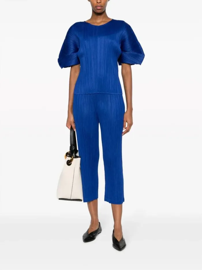 Henrik Vibskov Boutique AW23 Pleated Straight Pants 8211 Deep Blue Women Pants