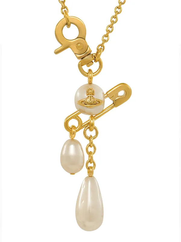 Henrik Vibskov Boutique Claude Small Necklace 8211 GoldCreamrose Pearl Men Necklaces