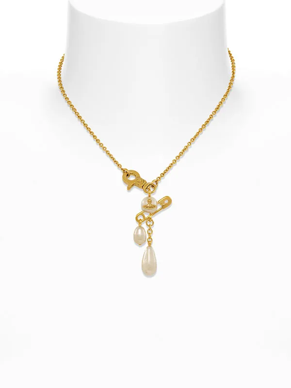 Henrik Vibskov Boutique Claude Small Necklace 8211 GoldCreamrose Pearl Men Necklaces