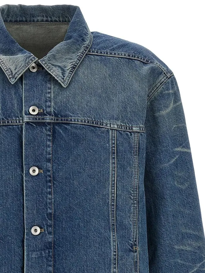 Henrik Vibskov Boutique Jumbo Worker Denim Jacket 8211 Washed Indigo Men Jackets and Coats