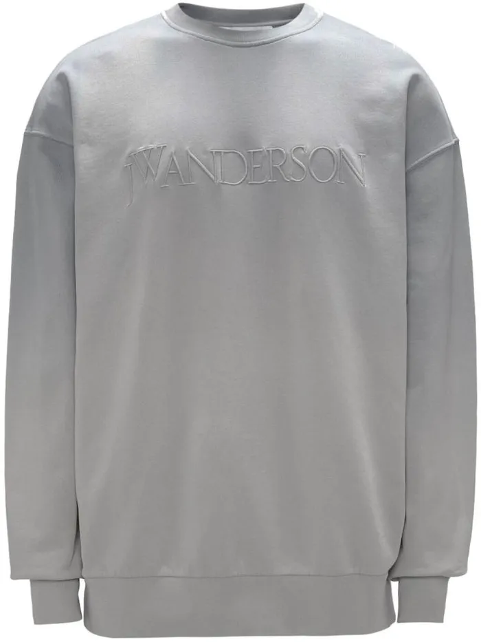 Henrik Vibskov Boutique Logo Embroidery Gradient Sweatshirt 8211 Grey Men Hoodies and Sweatshirts Henrik Vibskov Boutique Logo Embroidery Gradient Sweatshirt 8211 Grey Men Hoodies and Sweatshirts