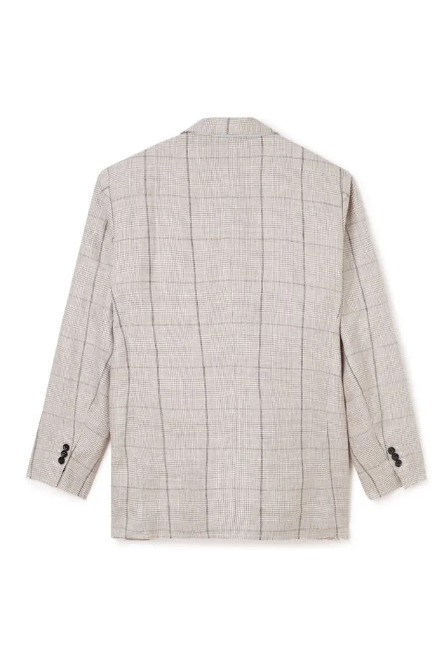 Henrik Vibskov Boutique Mister Mister Check Blazer 8211 Grey Men Suits and Blazers