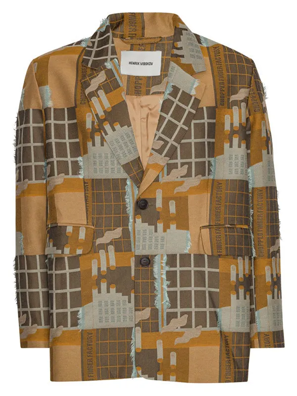 Henrik Vibskov Boutique Note Blazer 8211 Spice Finger Factory Men Suits and Blazers Henrik Vibskov Boutique Note Blazer 8211 Spice Finger Factory Men Suits and Blazers