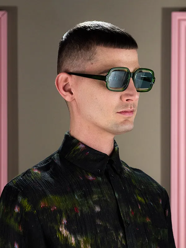 Henrik Vibskov Boutique Olga Glasses 8211 Dark Green Men Sunglasses