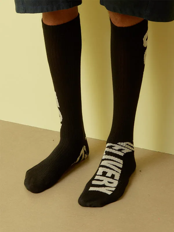 Henrik Vibskov Boutique Out For Delivery Socks Homme 8211 Black OFD Off White Men Socks