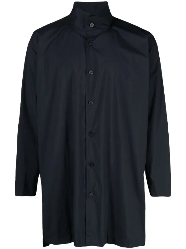 Henrik Vibskov Boutique Oversized Long Sleeve Shirt 8211 Charcoal Men Shirts