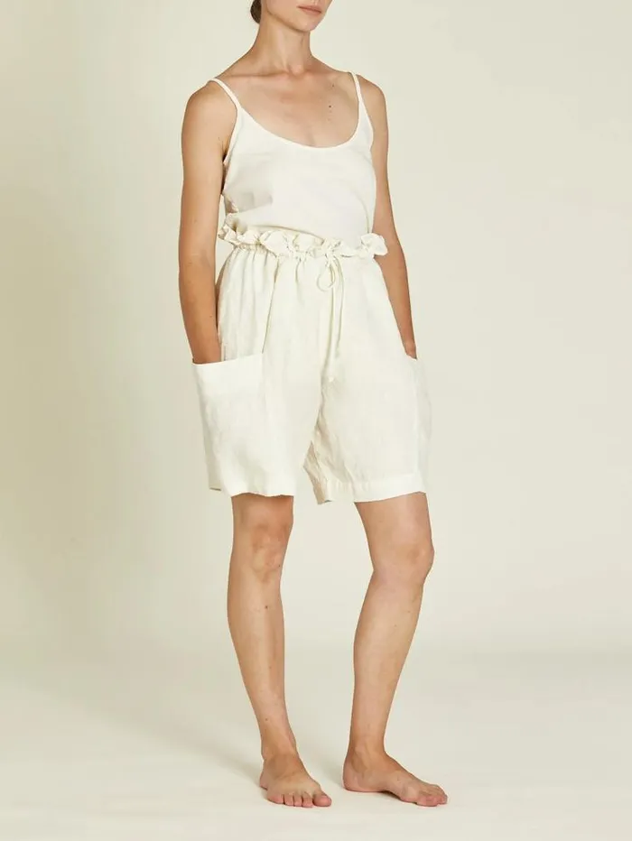 Henrik Vibskov Boutique Parachute Shorts 8211 Cream Women Skirts and Shorts
