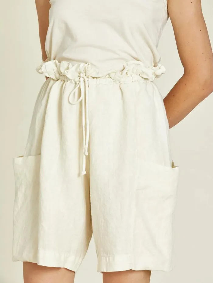 Henrik Vibskov Boutique Parachute Shorts 8211 Cream Women Skirts and Shorts